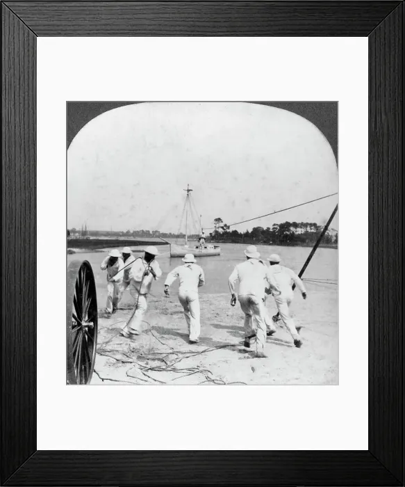 Framed Print : Some operations of the Life Saving Corps, Jamestown Exposition, Virginia, USA, 1907. Artist: Keystone View Company Framed Print : Some operations of the Life Saving Corps, Jamestown Exposition, Virginia, USA, 1907. Artist: Keystone View Company