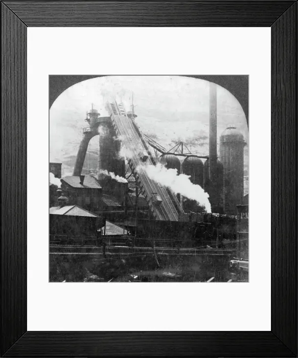 Framed Print : Blast furnace, Pittsburgh, Pennsylvania, USA, early 20th century. Artist: Keystone View Company Framed Print : Blast furnace, Pittsburgh, Pennsylvania, USA, early 20th century. Artist: Keystone View Company