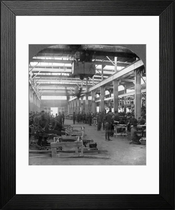 Framed Print : American Army ordnance repair shops at Mehun-sur-Yevre, France, c1918-c1919. Artist: Keystone View Company Framed Print : American Army ordnance repair shops at Mehun-sur-Yevre, France, c1918-c1919. Artist: Keystone View Company