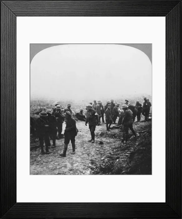 Framed Print : Attending to the wounded on the Menin Road, Ypres, Flanders, Belgium, World War I, c1914-c1918. Artist: Realistic Travels Publishers