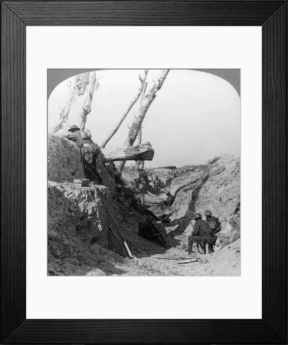 Framed Print : Holding the line at Dickebusch, Flanders, Belgium, World War I, 7 June 1917. Artist: Realistic Travels Publishers Framed Print : Holding the line at Dickebusch, Flanders, Belgium, World War I, 7 June 1917. Artist: Realistic Travels Publishers