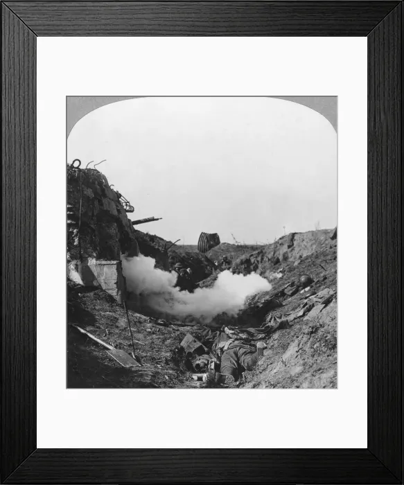 Framed Print : The capture of a German blockhouse, Croisilles, France, World War I, c1917-c1918. Artist: Realistic Travels Publishers Framed Print : The capture of a German blockhouse, Croisilles, France, World War I, c1917-c1918. Artist: Realistic Travels Publishers
