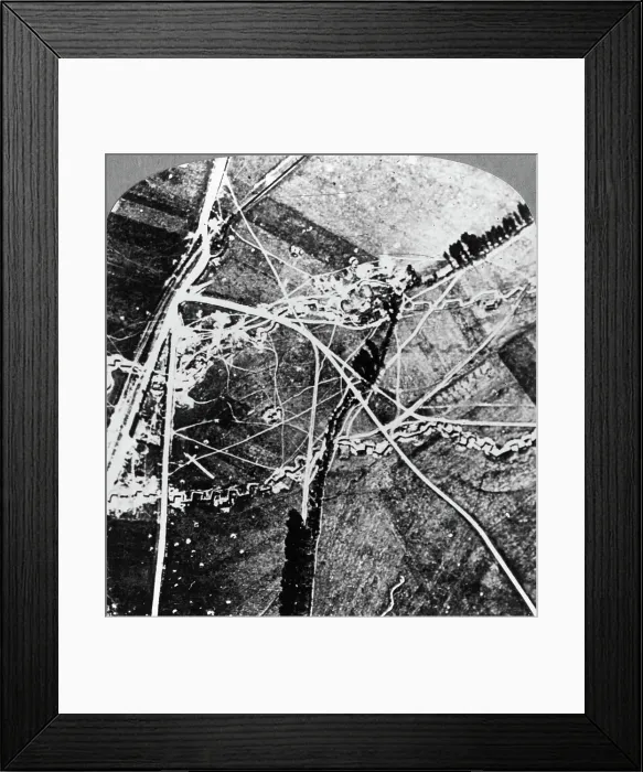 Framed Print : The Hindenburg Line from 8000 feet, France, World War I, c1916-c1918. Artist: Realistic Travels Publishers Framed Print : The Hindenburg Line from 8000 feet, France, World War I, c1916-c1918. Artist: Realistic Travels Publishers