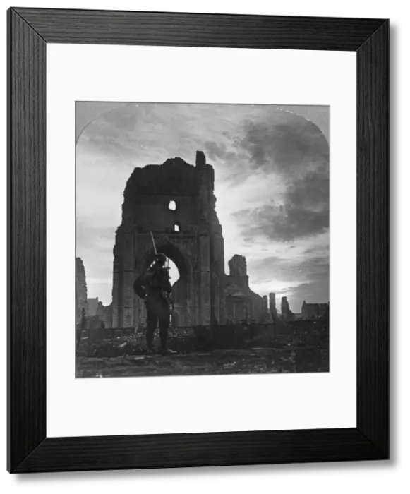 Framed Print : Ruins of Ypres, Flanders, Belgium, World War I, c1914-c1918. Artist: Realistic Travels Publishers Framed Print : Ruins of Ypres, Flanders, Belgium, World War I, c1914-c1918. Artist: Realistic Travels Publishers