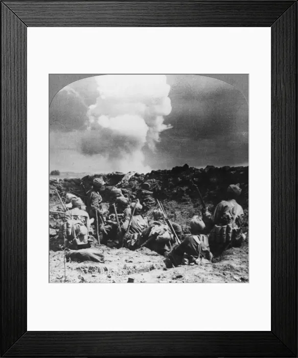 Framed Print : Indian bombers holding an important trench near Neuve Chapelle, France, World War I, c1914-c1918. Artist: Realistic Travels Publishers Framed Print : Indian bombers holding an important trench near Neuve Chapelle, France, World War I, c1914-c1918. Artist: Realistic Travels Publishers