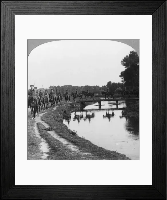 Framed Print : A regiment of Allenbys cavalry behind the line, Ypres, Belgium, World War I, c1914-c1917. Artist: Realistic Travels Publishers Framed Print : A regiment of Allenbys cavalry behind the line, Ypres, Belgium, World War I, c1914-c1917. Artist: Realistic Travels Publishers