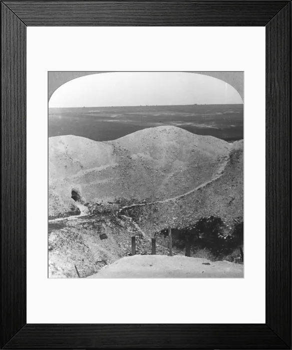 Framed Print : Mine crater at La Boiselle, the Somme, France, World War I, c1916-c1918. Artist: Realistic Travels Publishers Framed Print : Mine crater at La Boiselle, the Somme, France, World War I, c1916-c1918. Artist: Realistic Travels Publishers