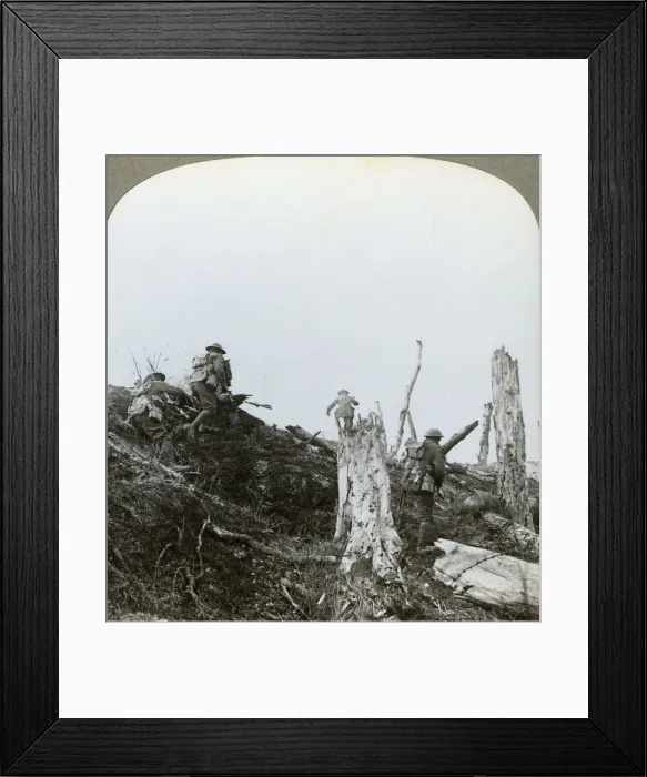 Framed Print : Assault in Trones Wood, Somme, France, World War I, 1916. Artist: Realistic Travels Publishers Framed Print : Assault in Trones Wood, Somme, France, World War I, 1916. Artist: Realistic Travels Publishers