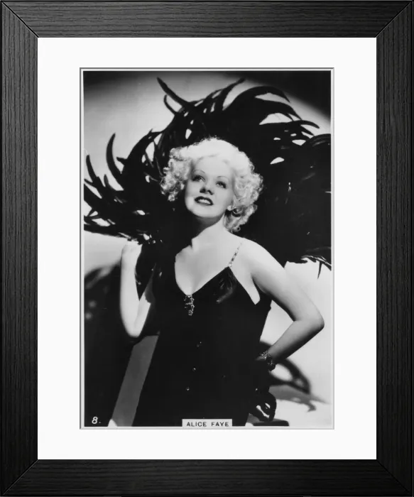 Framed Print : Alice Faye, American actress and singer, c1938 Framed Print : Alice Faye, American actress and singer, c1938