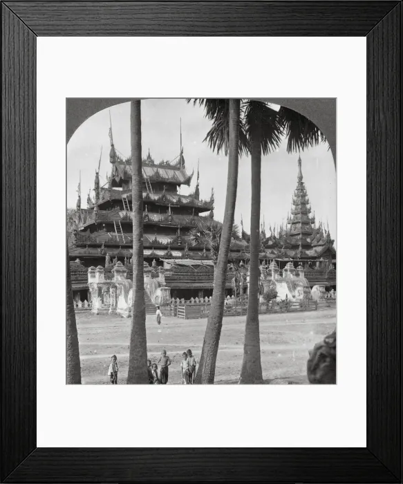 Framed Print : Pagan Kings temple near Aindow Yak Pagoda, Mandalay, Burma, 1908. Artist: Stereo Travel Co Framed Print : Pagan Kings temple near Aindow Yak Pagoda, Mandalay, Burma, 1908. Artist: Stereo Travel Co