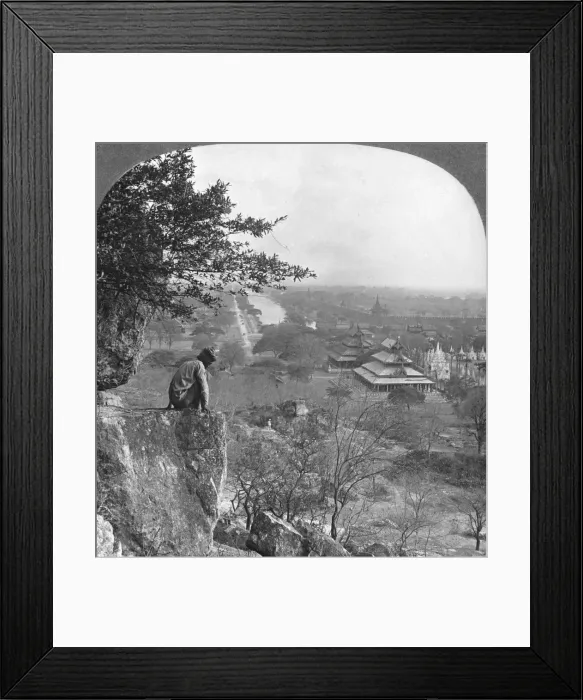 Framed Print : General view of Mandalay, Burma, showing the fort wall, 1908. Artist: Stereo Travel Co Framed Print : General view of Mandalay, Burma, showing the fort wall, 1908. Artist: Stereo Travel Co