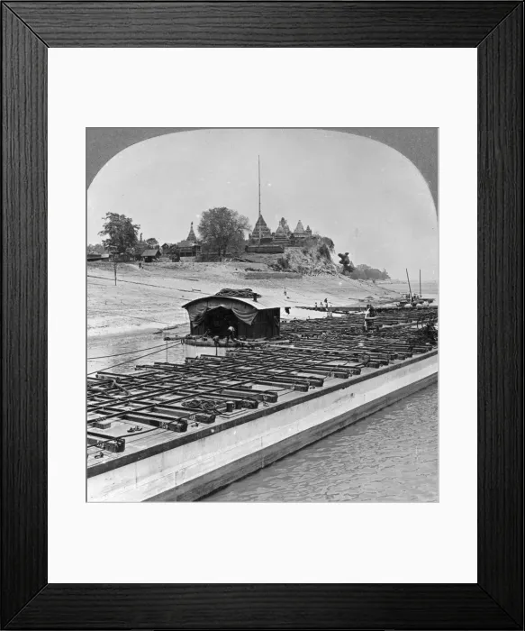 Framed Print : View of Sagaing from the Irrawaddy River, Burma, 1908. Artist: Stereo Travel Co Framed Print : View of Sagaing from the Irrawaddy River, Burma, 1908. Artist: Stereo Travel Co
