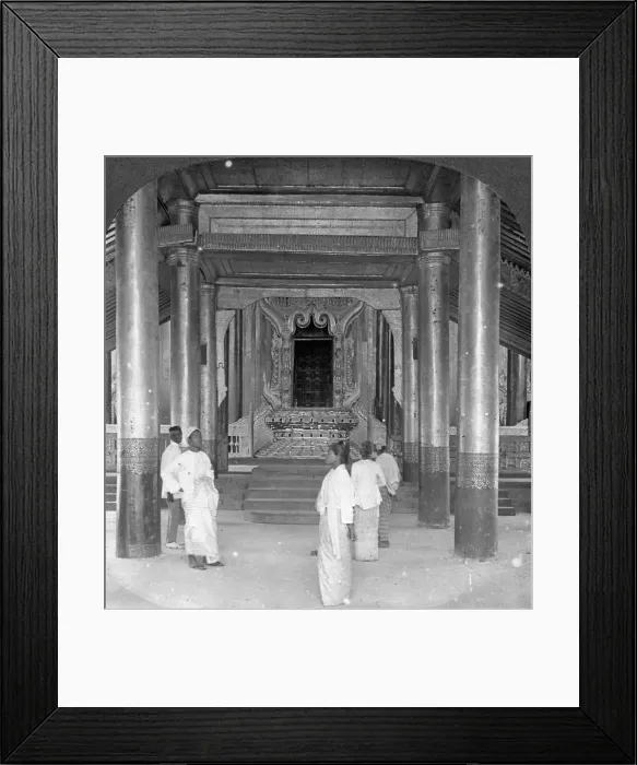 Framed Print : The Lion Throne, Royal Palace, Mandalay, Burma, 1908. Artist: Stereo Travel Co Framed Print : The Lion Throne, Royal Palace, Mandalay, Burma, 1908. Artist: Stereo Travel Co