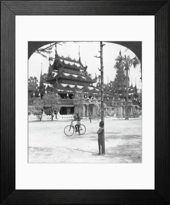 Framed Print : Queens Golden Monastery, Mandalay, Burma, 1908. Artist: Stereo Travel Co Framed Print : Queens Golden Monastery, Mandalay, Burma, 1908. Artist: Stereo Travel Co