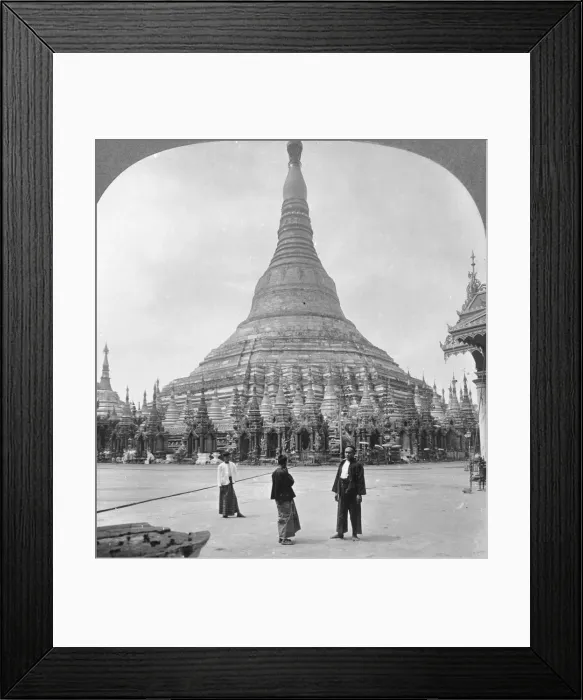 Framed Print : Shwedagon Pagoda, Rangoon, Burma, 1908. Artist: Stereo Travel Co Framed Print : Shwedagon Pagoda, Rangoon, Burma, 1908. Artist: Stereo Travel Co