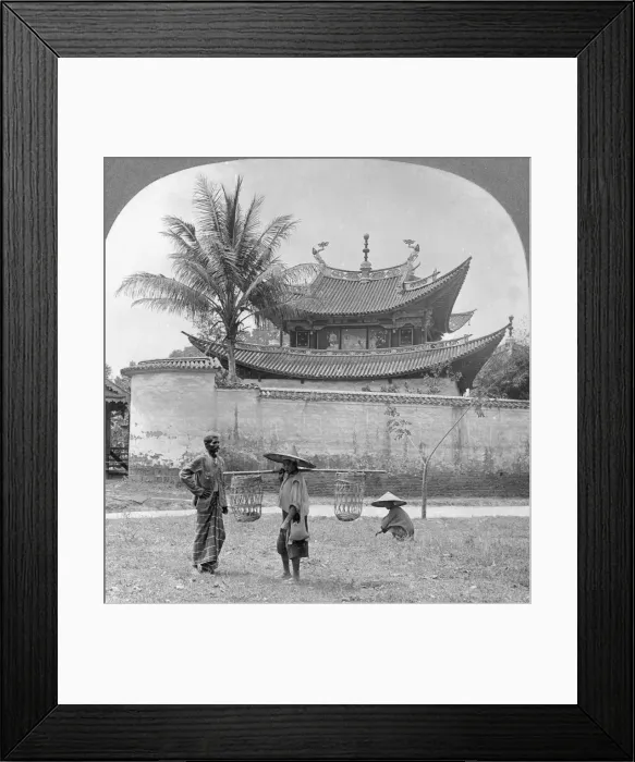 Framed Print : Picturesque Chinese joss house, Bhamo, Burma, 1908. Artist: Stereo Travel Co Framed Print : Picturesque Chinese joss house, Bhamo, Burma, 1908. Artist: Stereo Travel Co