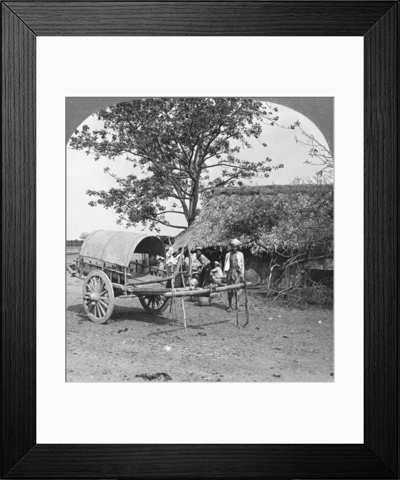 Framed Print : Village home built of bamboo and leaves, Burma, 1908. Artist: Stereo Travel Co Framed Print : Village home built of bamboo and leaves, Burma, 1908. Artist: Stereo Travel Co