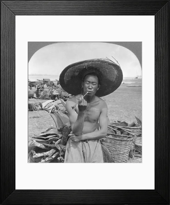 Framed Print : Typical Chinaman, Bhamo, Burma, 1908. Artist: Stereo Travel Co Framed Print : Typical Chinaman, Bhamo, Burma, 1908. Artist: Stereo Travel Co