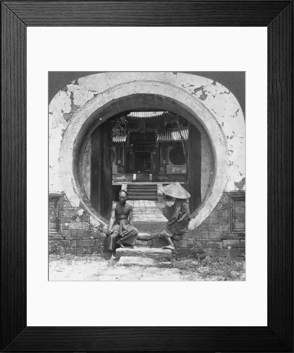Framed Print : Curious gateway, entrance to a joss house, Bhamo, Burma, 1908. Artist: Stereo Travel Co Framed Print : Curious gateway, entrance to a joss house, Bhamo, Burma, 1908. Artist: Stereo Travel Co