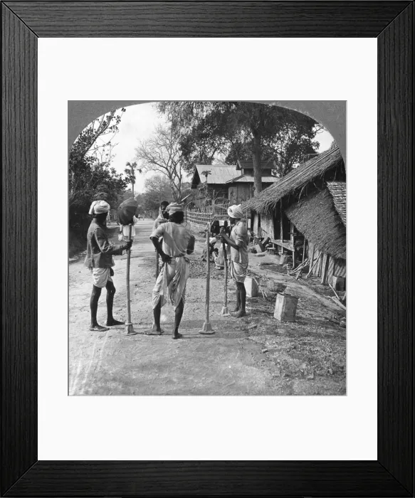 Framed Print : Road mending, Bhamo, Burma, 1908. Artist: Stereo Travel Co Framed Print : Road mending, Bhamo, Burma, 1908. Artist: Stereo Travel Co