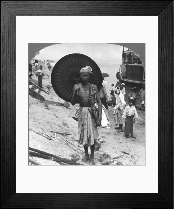 Framed Print : An old man of the Shan people of Upper Burma, 1908. Artist: Stereo Travel Co Framed Print : An old man of the Shan people of Upper Burma, 1908. Artist: Stereo Travel Co