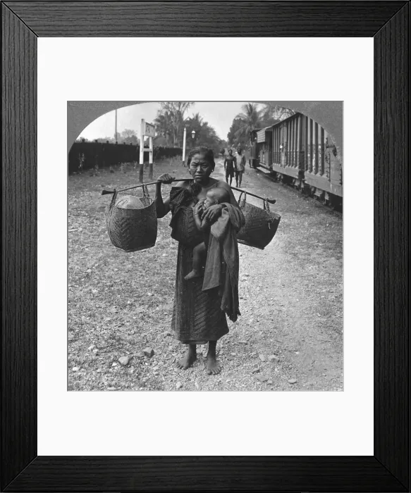 Framed Print : Shan woman and child, Upper Burma, 1908. Artist: Stereo Travel Co Framed Print : Shan woman and child, Upper Burma, 1908. Artist: Stereo Travel Co
