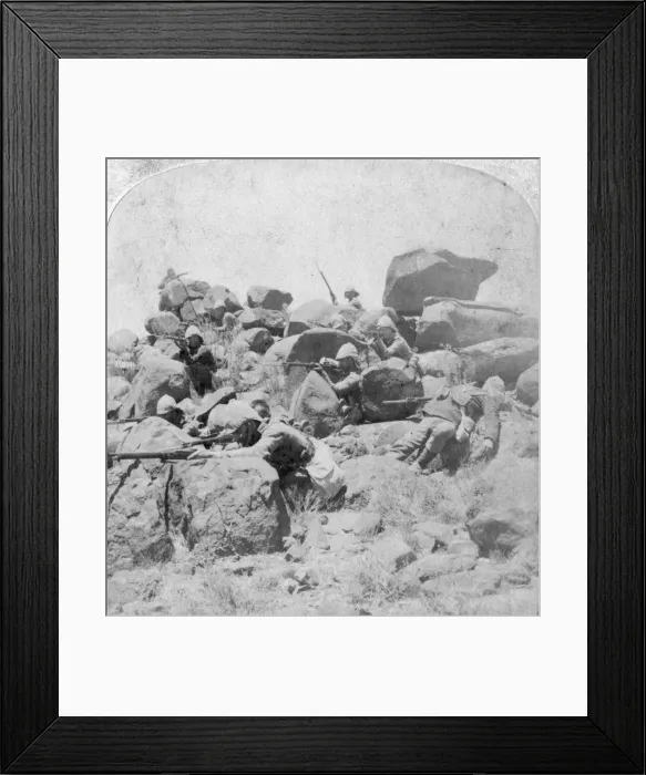 Framed Print : A desperate stand at the Modder River, South Africa, 2nd Boer War, 18 December 1899. Artist: Underwood & Underwood Framed Print : A desperate stand at the Modder River, South Africa, 2nd Boer War, 18 December 1899. Artist: Underwood & Underwood