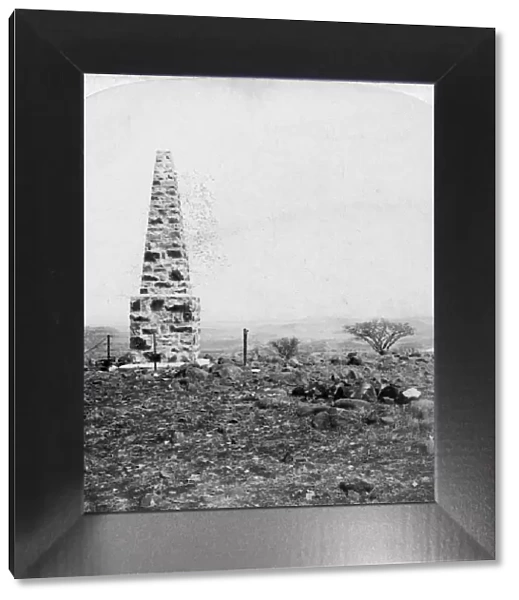 Monument to the 27th Inniskillings, Harts Hill, near Colenso, Natal, South Africa, Boer War, 1901. Artist: Underwood & Underwood