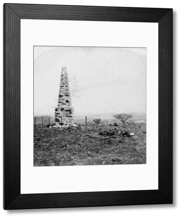 Framed Print : Monument to the 27th Inniskillings, Harts Hill, near Colenso, Natal, South Africa, Boer War, 1901. Artist: Underwood & Underwood Framed Print : Monument to the 27th Inniskillings, Harts Hill, near Colenso, Natal, South Africa, Boer War, 1901. Artist: Underwood & Underwood