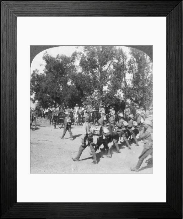 Framed Print : British commanders reviewing troops entering Kroonstadt, South Africa, Boer War, 1901. Artist: Underwood & Underwood Framed Print : British commanders reviewing troops entering Kroonstadt, South Africa, Boer War, 1901. Artist: Underwood & Underwood