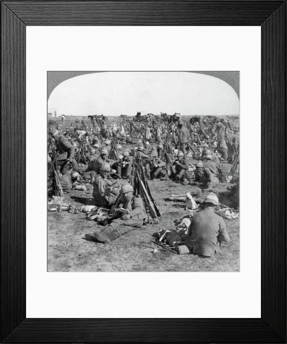 Framed Print : The Coldstream Company on the great Transvaal campaign, South Africa, Boer War, 1900. Artist: Underwood & Underwood Framed Print : The Coldstream Company on the great Transvaal campaign, South Africa, Boer War, 1900. Artist: Underwood & Underwood