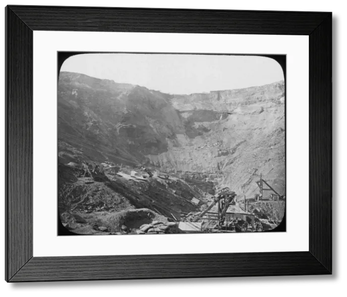 Framed Print : Kimberley diamond mine, South Africa, c1890 Framed Print : Kimberley diamond mine, South Africa, c1890