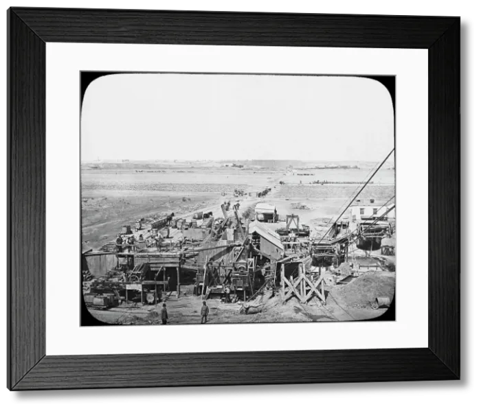 Framed Print : Washing gear and floors at a mine, South Africa, c1890 Framed Print : Washing gear and floors at a mine, South Africa, c1890