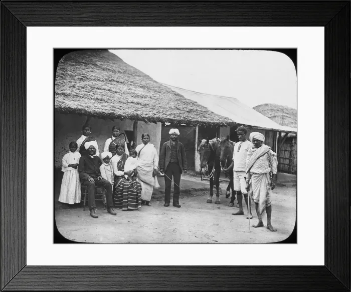 Framed Print : Group of Indian coolies, South Africa, c1890 Framed Print : Group of Indian coolies, South Africa, c1890