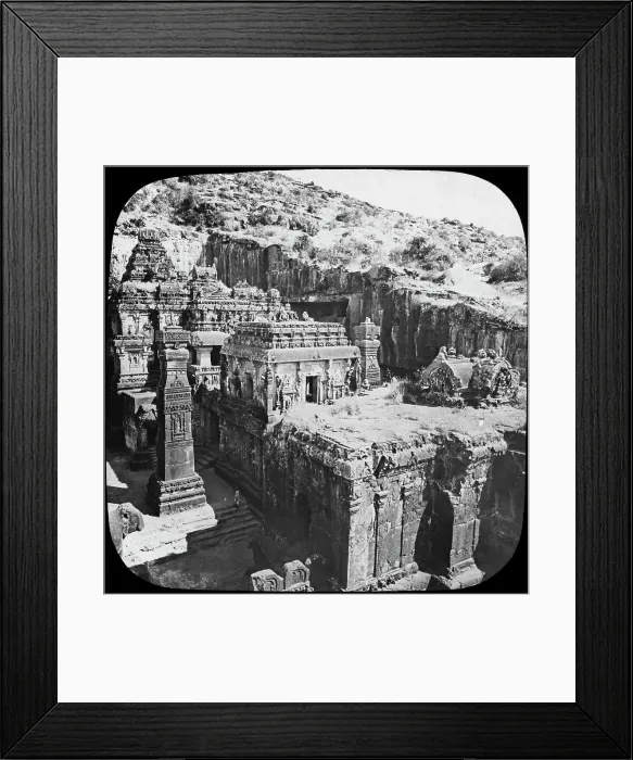 Framed Print : Caves of Ellora, Maharashtra, India, late 19th or early 20th century Framed Print : Caves of Ellora, Maharashtra, India, late 19th or early 20th century