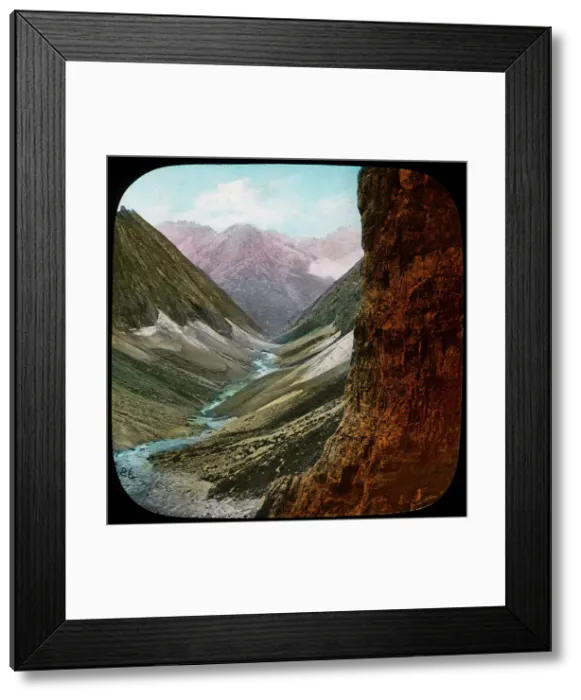 Framed Print : Scene in the Himalayas, India, late 19th or early 20th century Framed Print : Scene in the Himalayas, India, late 19th or early 20th century
