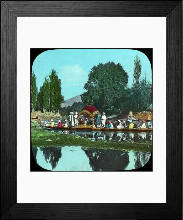 Framed Print : State barge on the Apple Tree Canal, India, late 19th or early 20th century Framed Print : State barge on the Apple Tree Canal, India, late 19th or early 20th century
