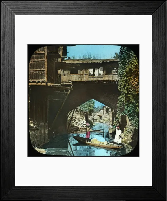 Framed Print : Old bridge, Srinagar, Kashmir, India, late 19th or early 20th century Framed Print : Old bridge, Srinagar, Kashmir, India, late 19th or early 20th century