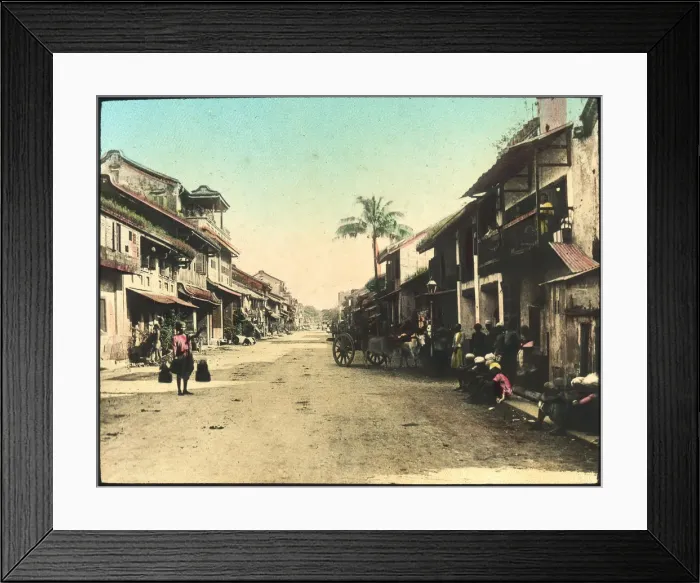 Framed Print : Street in Rangoon, Burma, late 19th or early 20th century Framed Print : Street in Rangoon, Burma, late 19th or early 20th century