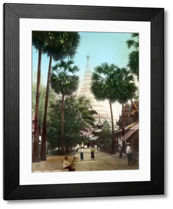 Framed Print : Street leading towards the Shwedagon Pagoda, Rangoon, Burma, late 19th or early 20th century Framed Print : Street leading towards the Shwedagon Pagoda, Rangoon, Burma, late 19th or early 20th century