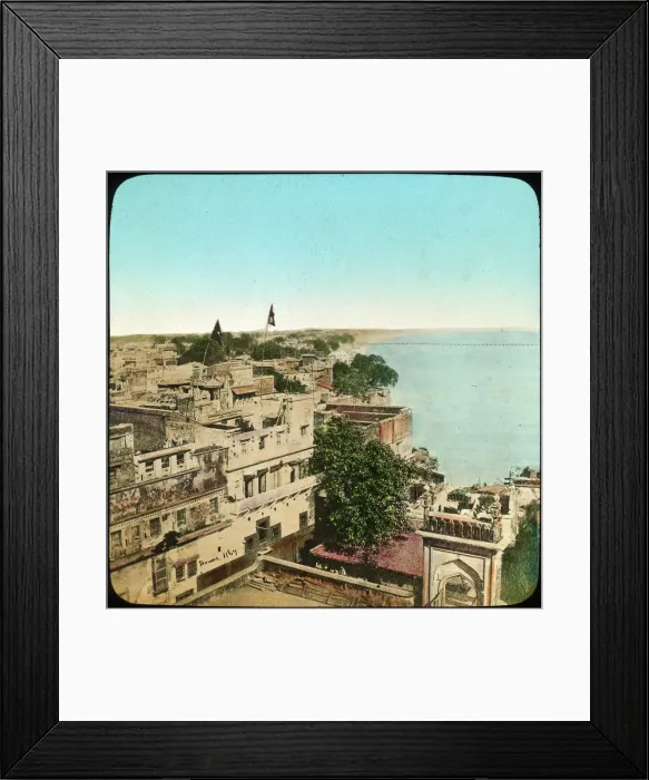 Framed Print : River Ganges from the Aurangzeb Mosque, Benares, India, late 19th or early 20th century Framed Print : River Ganges from the Aurangzeb Mosque, Benares, India, late 19th or early 20th century