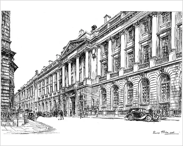 The exterior of the RAC Clubhouse in Pall Mall, London, 1946. Artist: Hanslip Fletcher