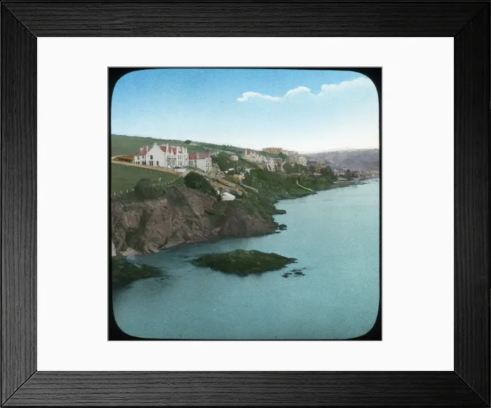 Framed Print : Fowey from the castle, Cornwall, late 19th or early 20th century. Artist: Church Army Lantern Department Framed Print : Fowey from the castle, Cornwall, late 19th or early 20th century. Artist: Church Army Lantern Department