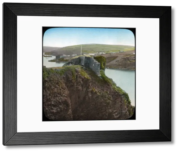 Framed Print : The Castle, Fowey, Cornwall, late 19th or early 20th century. Artist: Church Army Lantern Department Framed Print : The Castle, Fowey, Cornwall, late 19th or early 20th century. Artist: Church Army Lantern Department