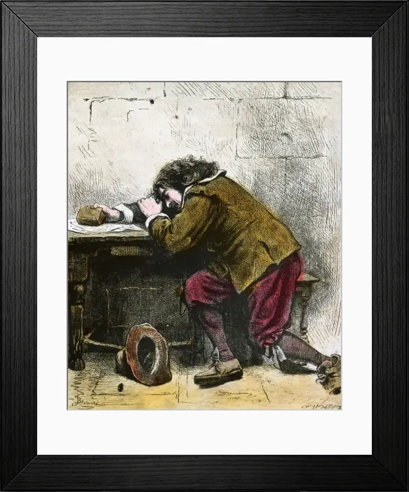 Framed Print : John Bunyan dreaming, 17th century (late 19th or early 20th century)