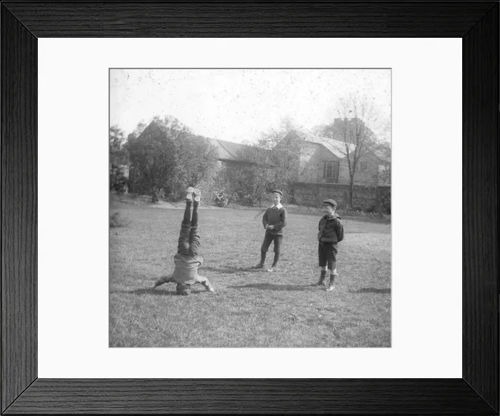 Framed Print : Boys playing, early 20th century(?) Framed Print : Boys playing, early 20th century(?)