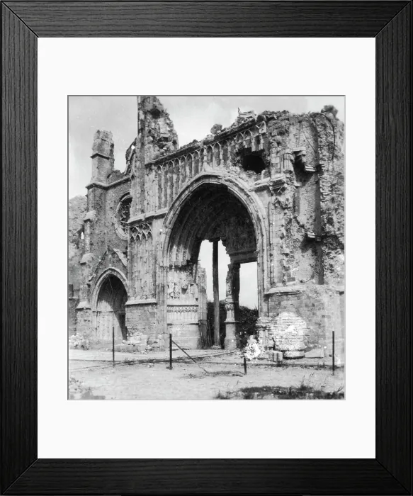 Framed Print : Ruins of the cathedral, Ypres, Belgium, World War I, c1914-c1918. Artist: Nightingale & Co Framed Print : Ruins of the cathedral, Ypres, Belgium, World War I, c1914-c1918. Artist: Nightingale & Co