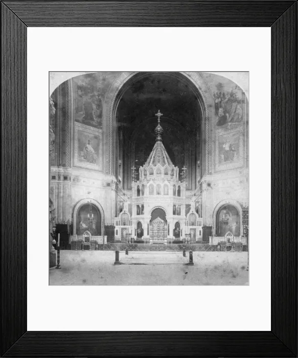 Framed Print : Altar, Cathedral of Christ the Saviour, Moscow, Russia, 1898. Artist: Underwood & Underwood Framed Print : Altar, Cathedral of Christ the Saviour, Moscow, Russia, 1898. Artist: Underwood & Underwood