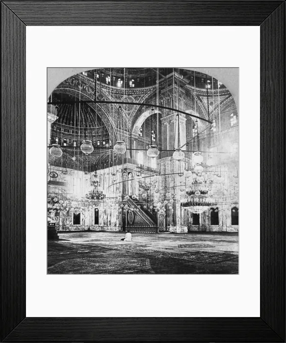 Framed Print : Interior, Mosque of Muhammad Ali, Cairo, Egypt, 1899. Artist: BL Singley