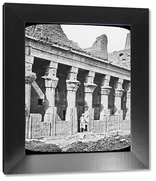 Colonnade of the Temple of Isis, Philae, Egypt, c1890. Artist: Trade Mark